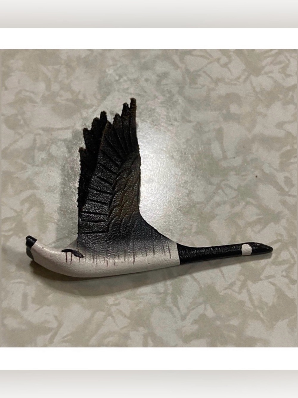 Vintage Leather Canadian Goose Brooch #7574 - Picture 6 of 10
